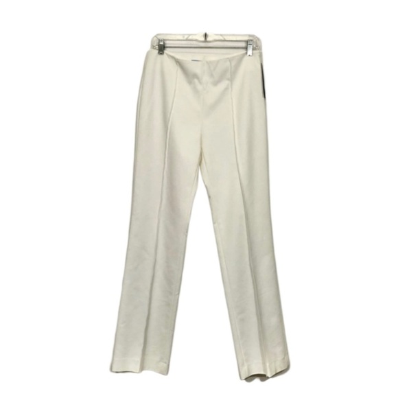 NWT Antonio Melani Greta flared Pants, white, 8, office, classic, minimalist - Picture 1 of 3